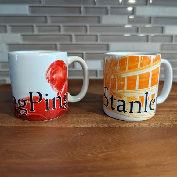 nwot RARE vintage 2010 Starbucks CITY MUG Collector ceramic espresso cups HK - Picture 3 of 9